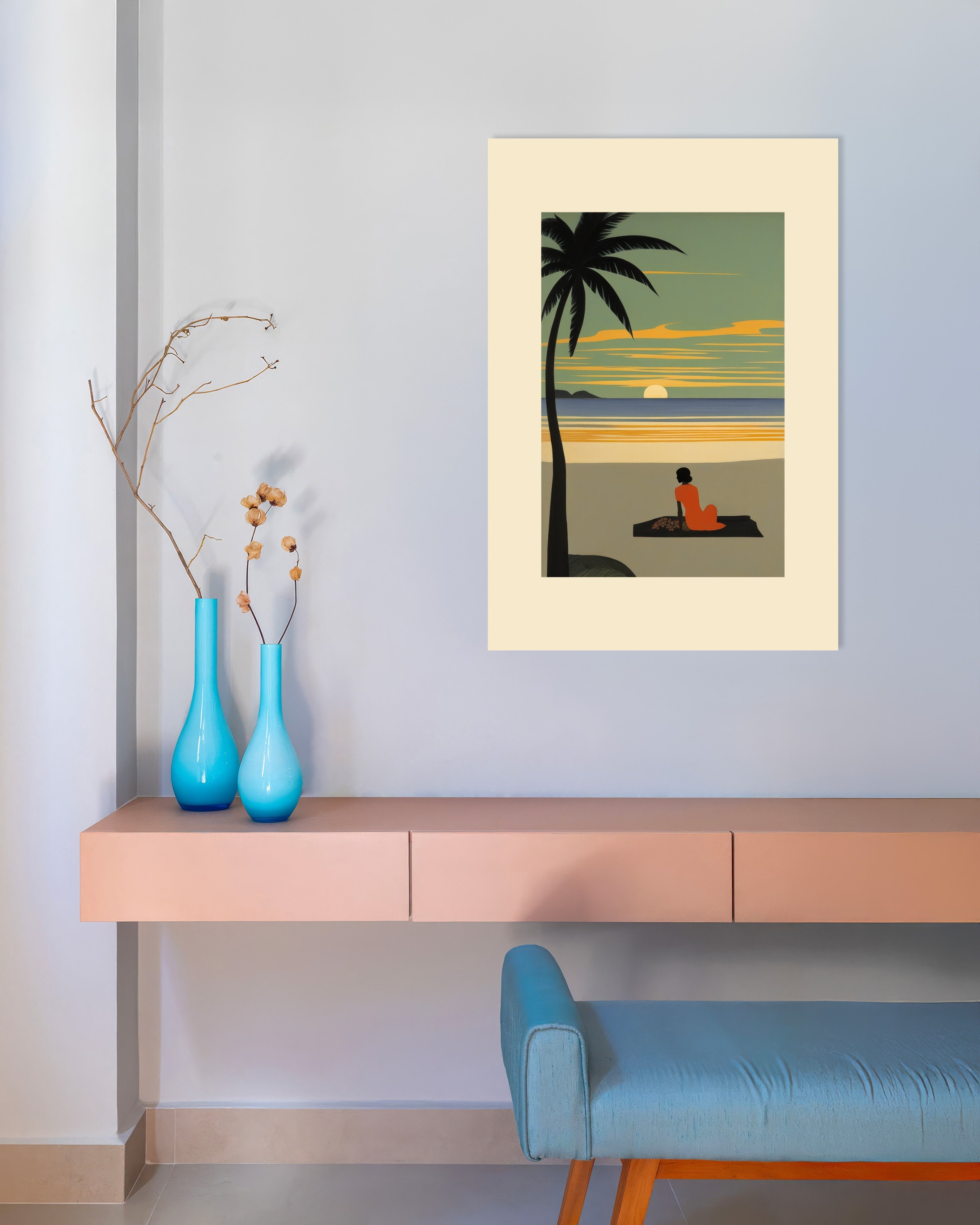 Poster of When evening descends in its scarlet cloak, Baudelaire, no text