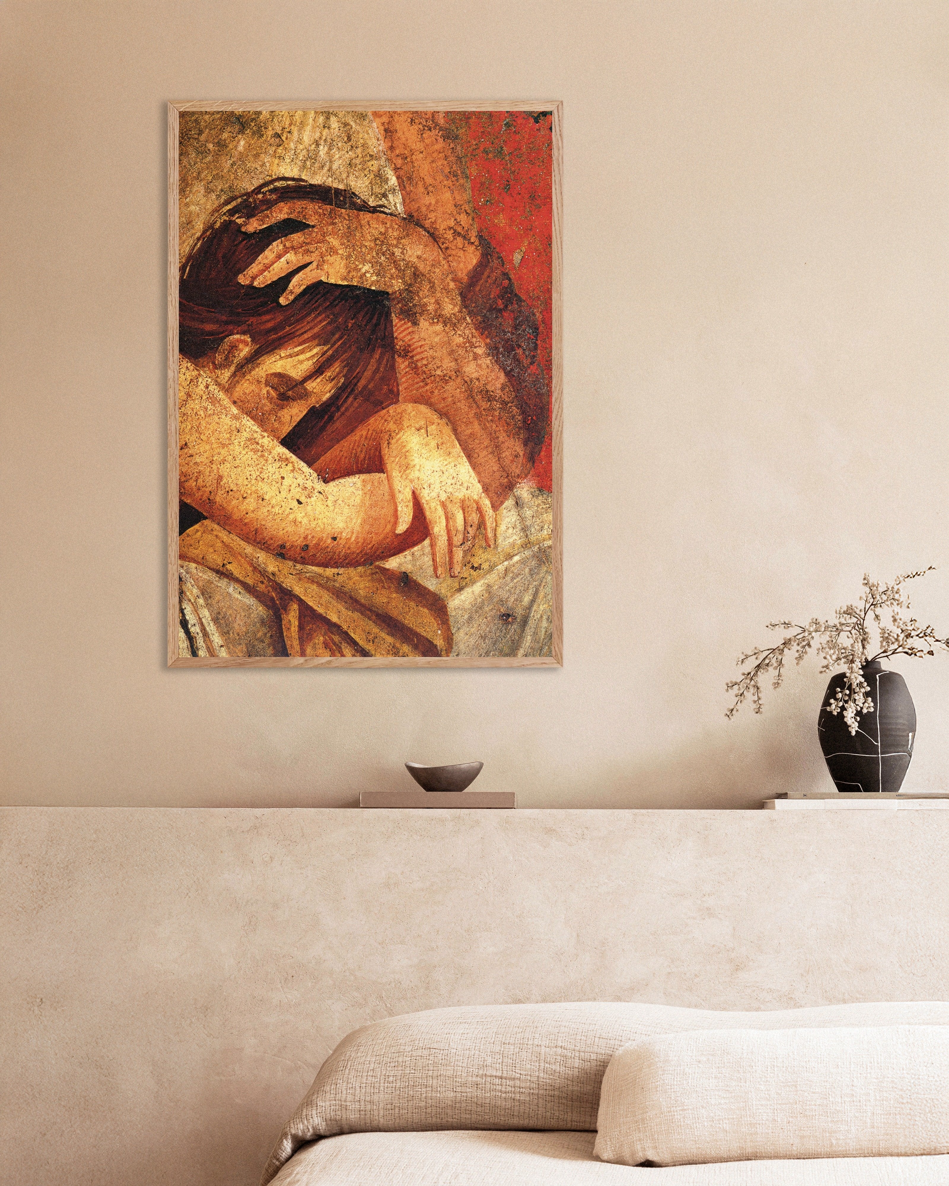 女性が新入者を慰めるポスタ ポスター | Posterscape.jp